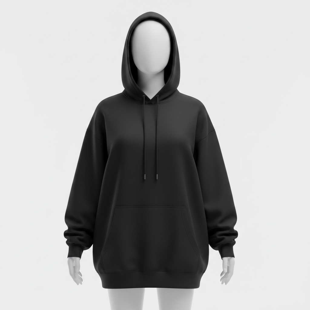 Hoodie Oversize Negro